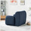 Fauteuil d'appoint large et moderne à rayures verticales en chenille, salon de lecture confortable avec sièges profonds pour le salon et la chambre à coucher-130790994