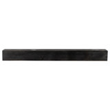 Eastport Rustic Wooden Fireplace Mantel Shelf In Black With Natural Distressing And Knots, Pine Wood