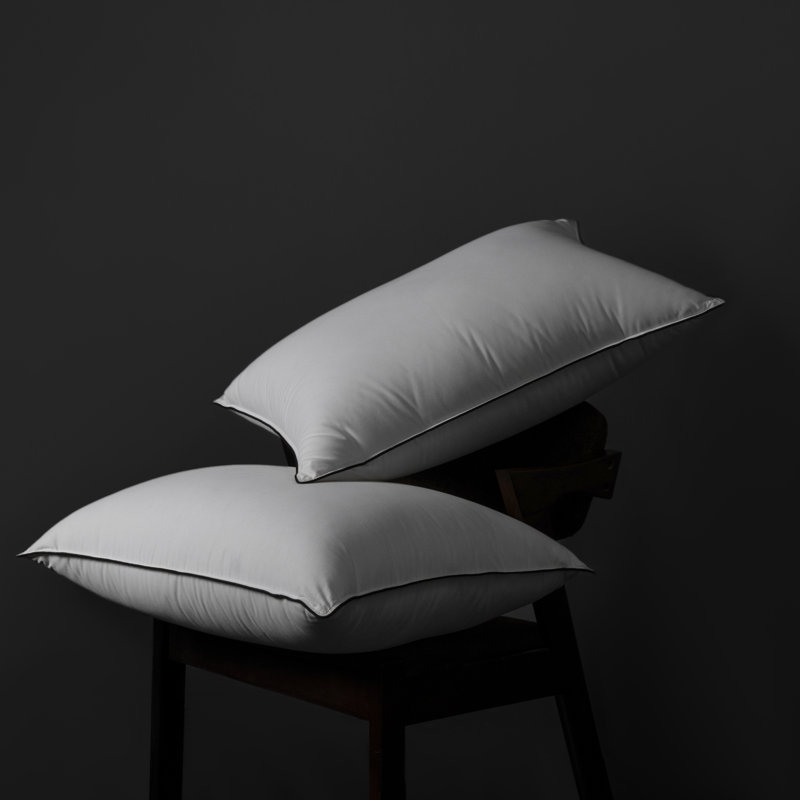 2-Pack Dual Comfort Feather and Down Pillow Set (Q Size) - Hotel-Grade Softness, Supportive & Breathable for All Sleep Styles