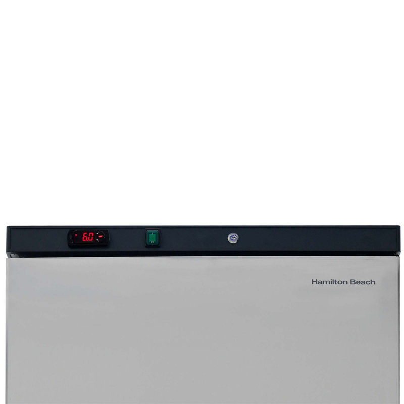 Hamilton Beach 19.2 Cu. Ft. Commercial Refrigerator, 543 Litre Upright Fridge with Electronic Temperature Controls, Stainless Steel