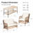 All-Weather 4-Person Outdoor Patio Conversation Set With Olefin Cushions