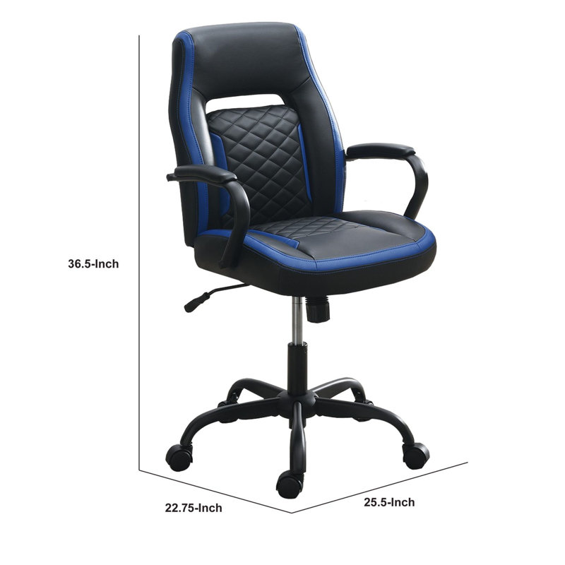 Fauteuil président Kavani, Noir / bleu