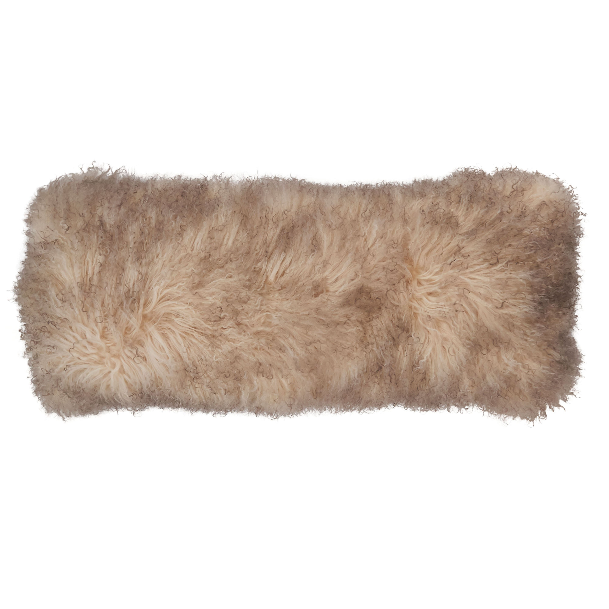 Iyana Wool Lumbar Throw Pillow, 14"H x 36"W, Brown