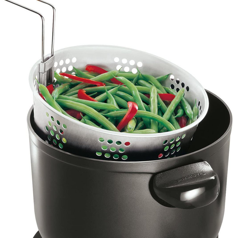 Presto 5 Qt. Black and Silver Non-Stick Multi-Cooker