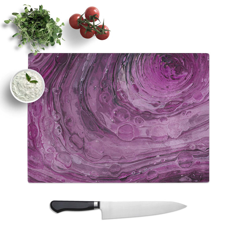 Tempered Glass Night Sunrise Chopping Board, 39 cm W x 28.5 cm L