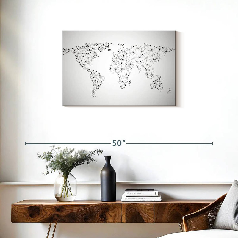 Carte du monde du réseau Aliaz, H 20 po x l 30 po