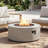 Savyon 13.5" H Iron Propane Outdoor Fireplace (No Tank Holder)-1423556473