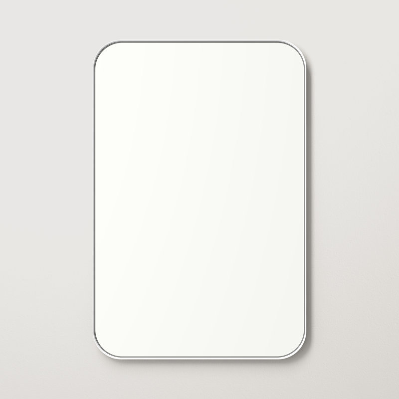 Jonasia Metal Wall Mirror, 36" x 24", White