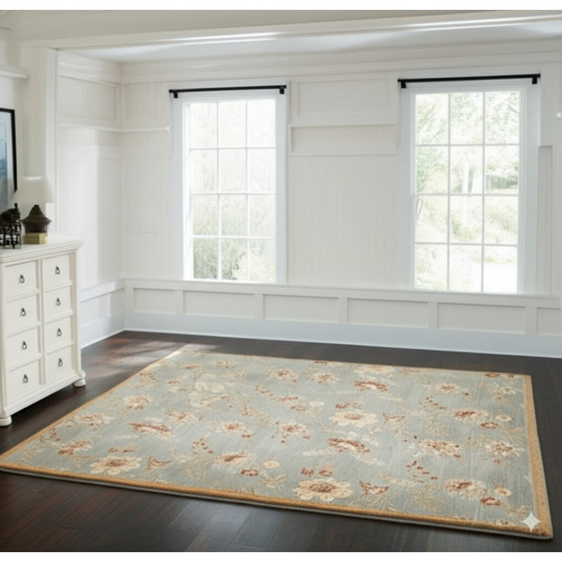 Tapis bleu Amara, Rectangle 7 pi 10 po x 11 pi 2 po