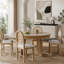 Ensemble de table de salle à manger extensible rétro 5 pièces avec 4 chaises rembourrées Retro