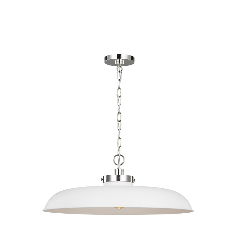 Wellfleet 1 - Light Pendant, Polished Nickel, Midnight Black