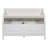Rustic Solid Wood Entryway Storage Bench with Safety Hinge and Beige Cushion-1399569692