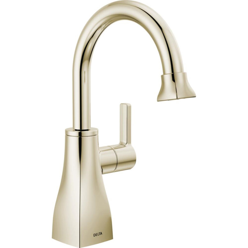 Contemporary Round Beverage Faucet, Polished Nickel