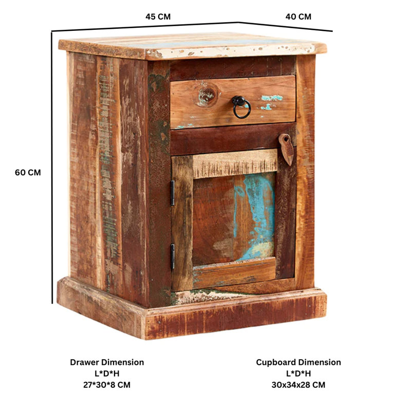 Zwolle Solid Wood Block End Table