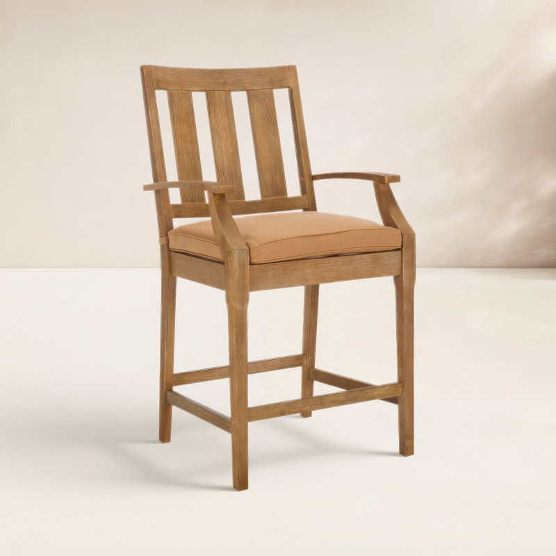 Tabouret de bar avec coussin H 46,8 po x l 25,4 po Samya, Brun