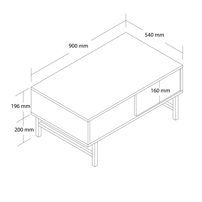 Glorias Coffee Table, Black, Black