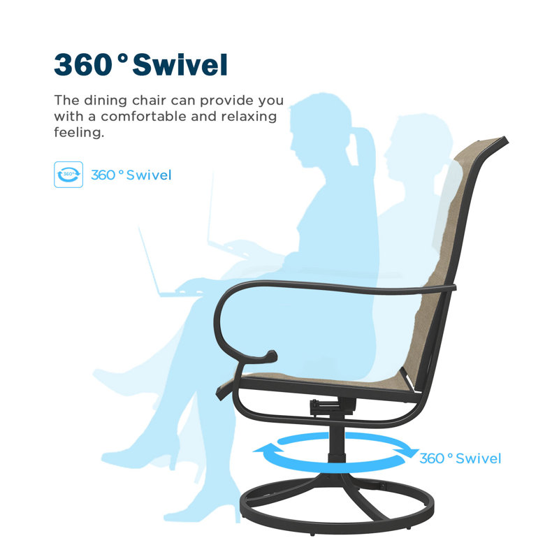 Ensemble repas pour patio, Brun bois brossé / brun