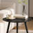 Xander Black Triangular Solid Wood End Table