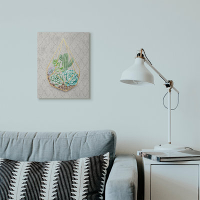 «Succulent Basket Gold Grey», impression