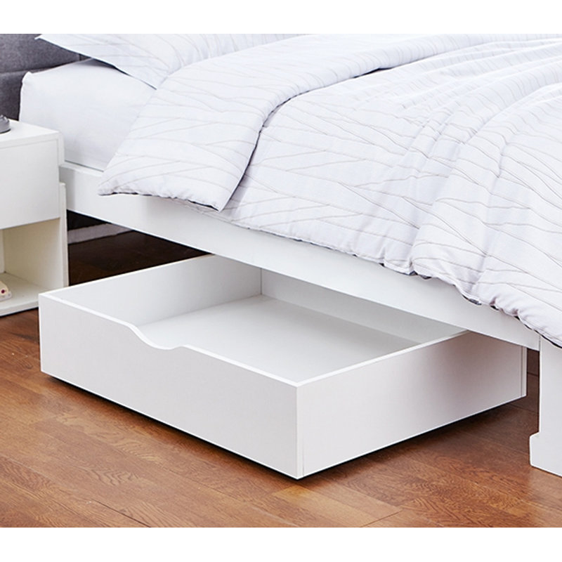 The Storage MAX - Rangement en bois avec roulettes, Blanc