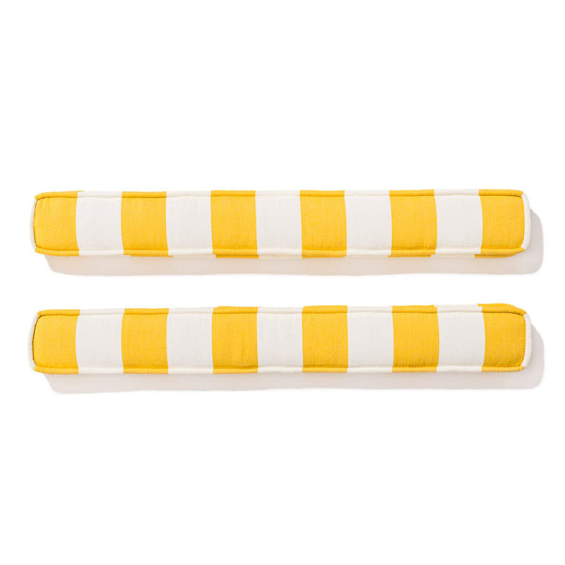 Waterhouse Sun Lounger - Armrest Set, Yellow Striped
