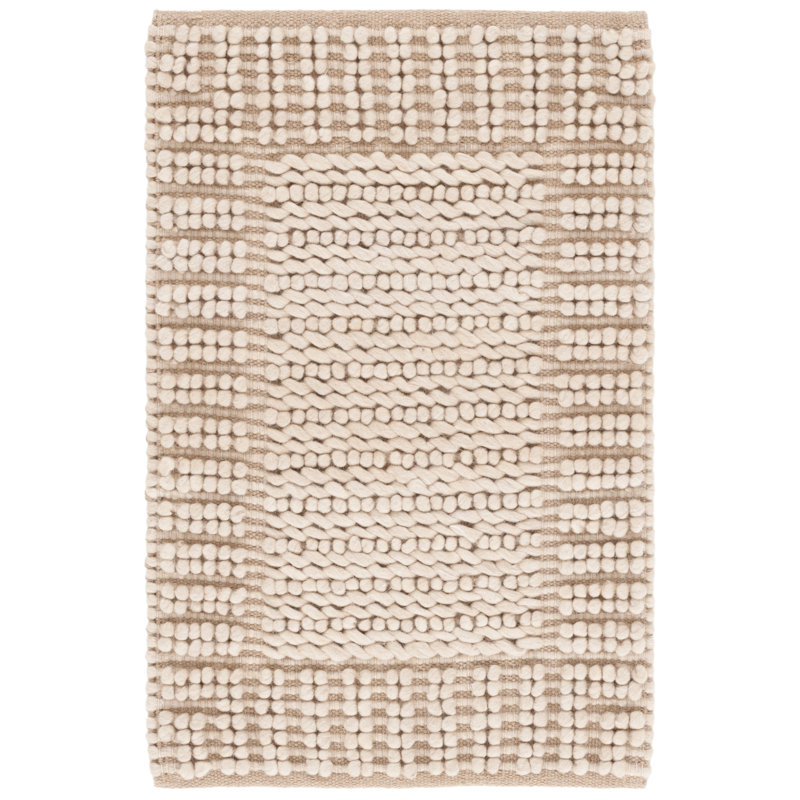 Natura 286 Flatweave Wool/Cotton Rug in Taupe, Rectangle 3' x 5'