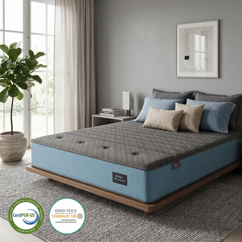Extra Firm Hybrid Mattress with Cooling Gel Memory Foam and Pocket Coils, Queen 12', 12", Queen