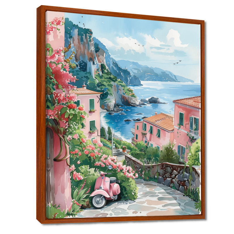 Savoie - Italie, décoration murale, H 30 po x l 40 po, Cadre flottant brun