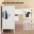 Serefina 54"W 6-Drawer Modern Dresser, White Wood Dresser with Solid Legs for Bedroom, 32'' H Large Storage Double Dresser with Deep Drawers Fits Closet, Nursery, or Hallway-276955823