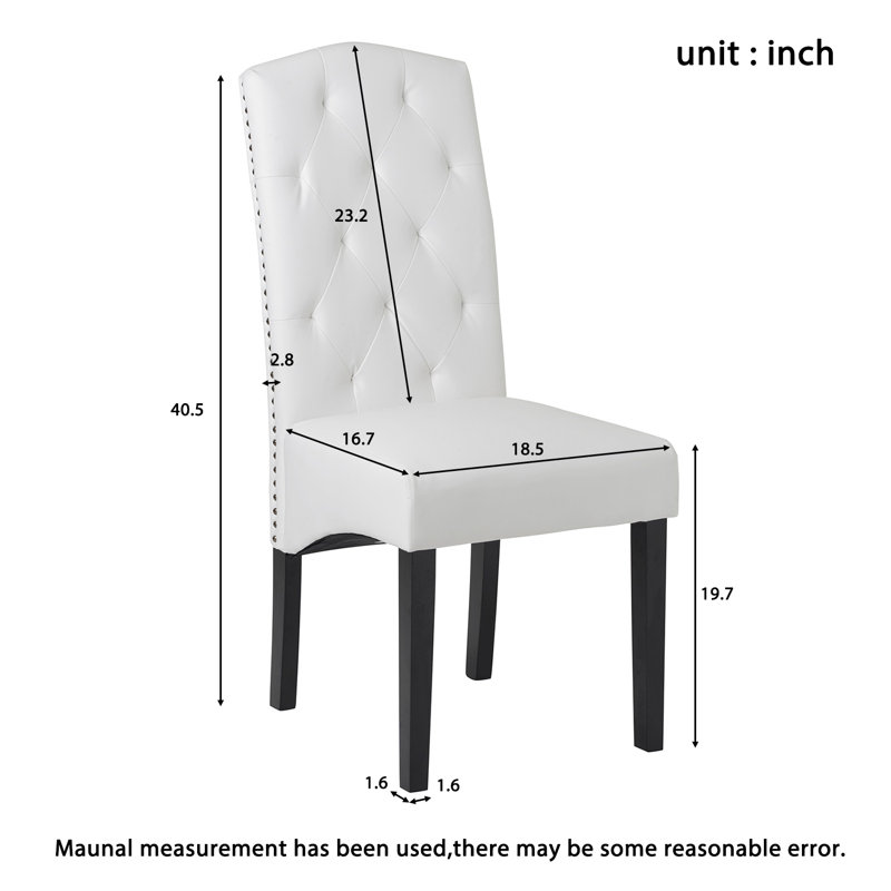 Chaise parsons rembourrée en lin Gadsden, Blanc