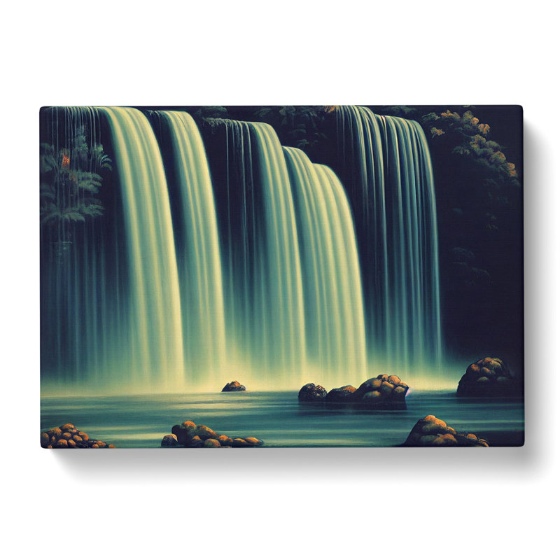 Modern Waterfall Scene Vol.2 - Wrapped Canvas, 40cm H x 60cm W x 3cm D