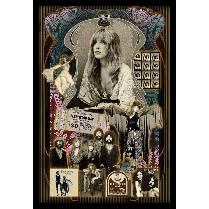 Stevie Nicks FM, collage sur affiche, impression sur papier