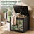 35 Gallon Black Decorative Print Resin Deck Box with Decorative Printed Panels
