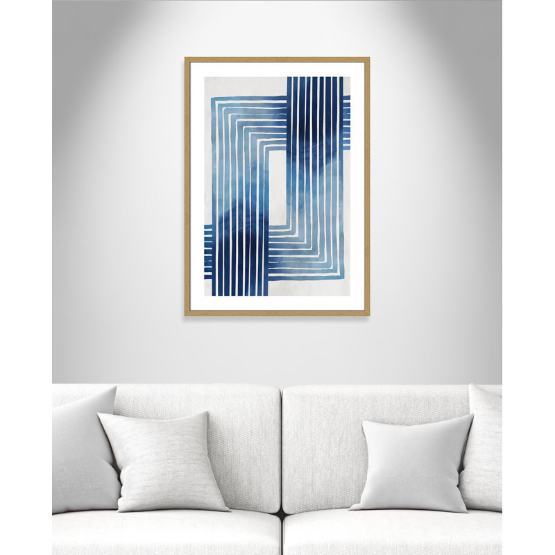 «Lanny In Unison» par Eva Watts - reproduction d'art, H 35,5 po x l 25,5 po x P 0,75 po, Toile avec cadre en bois beige