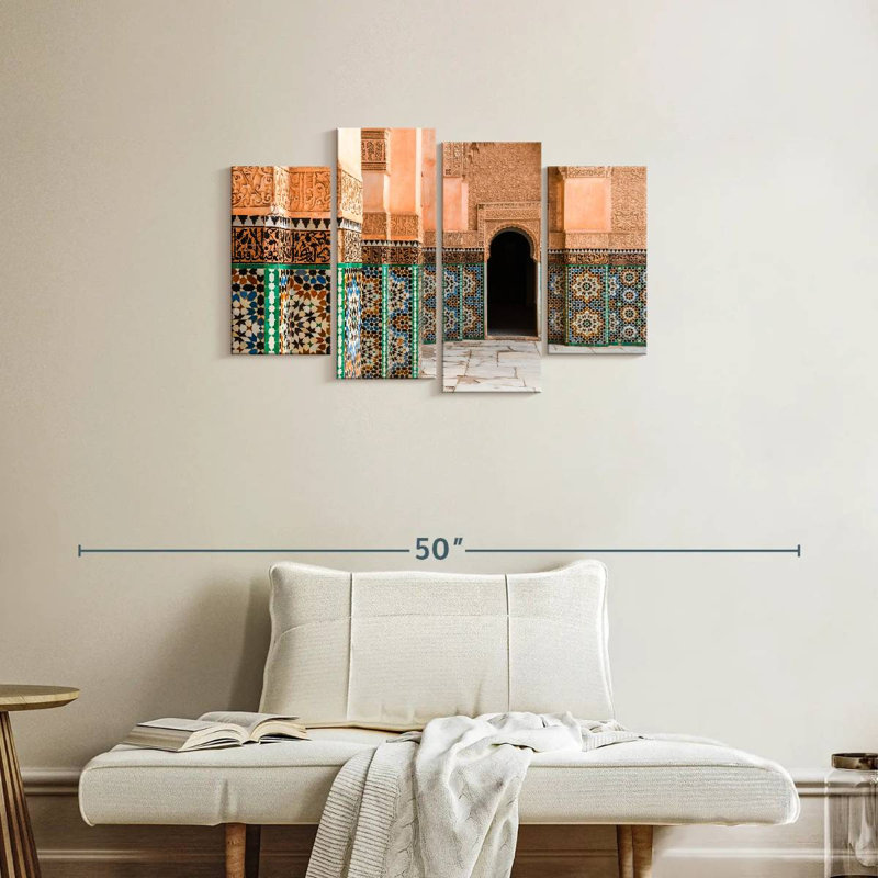 Mosaïques de la cour marocaine Nicci, H 22 po x l 36 po