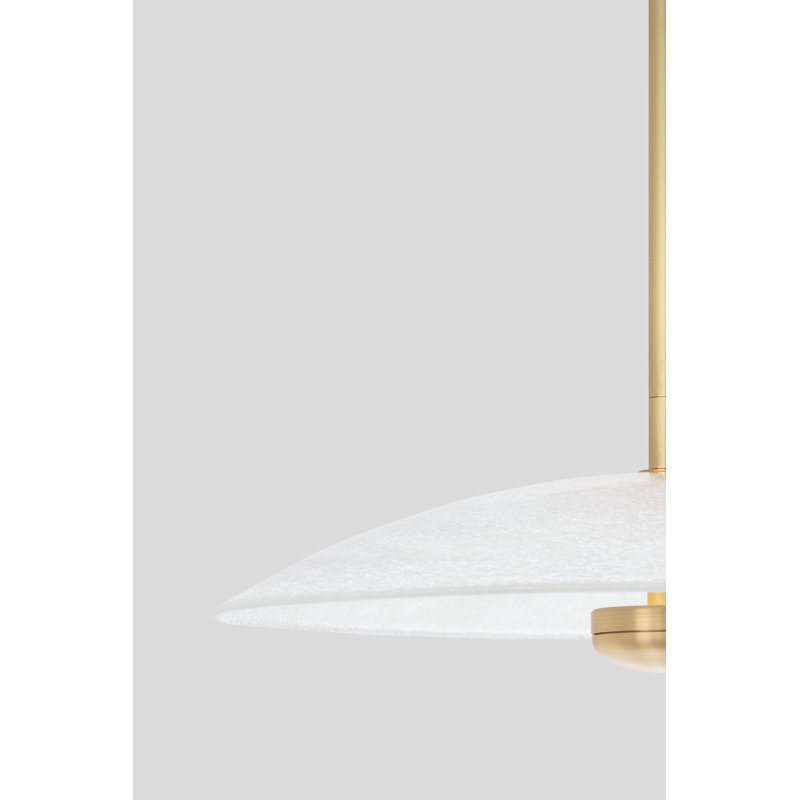 Luminaire suspendu Cielo large, Laiton satiné, H 3,30 po x l 15,20 po