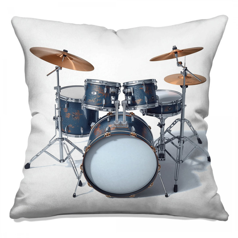Coussins décoratifs Blue Drum, 14 x 14 inches