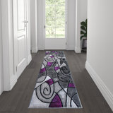 Sioar Modern Abstract Pattern Olefin Accent Area Rug