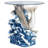 Dolphin Cove Sculptural Glass Side Table