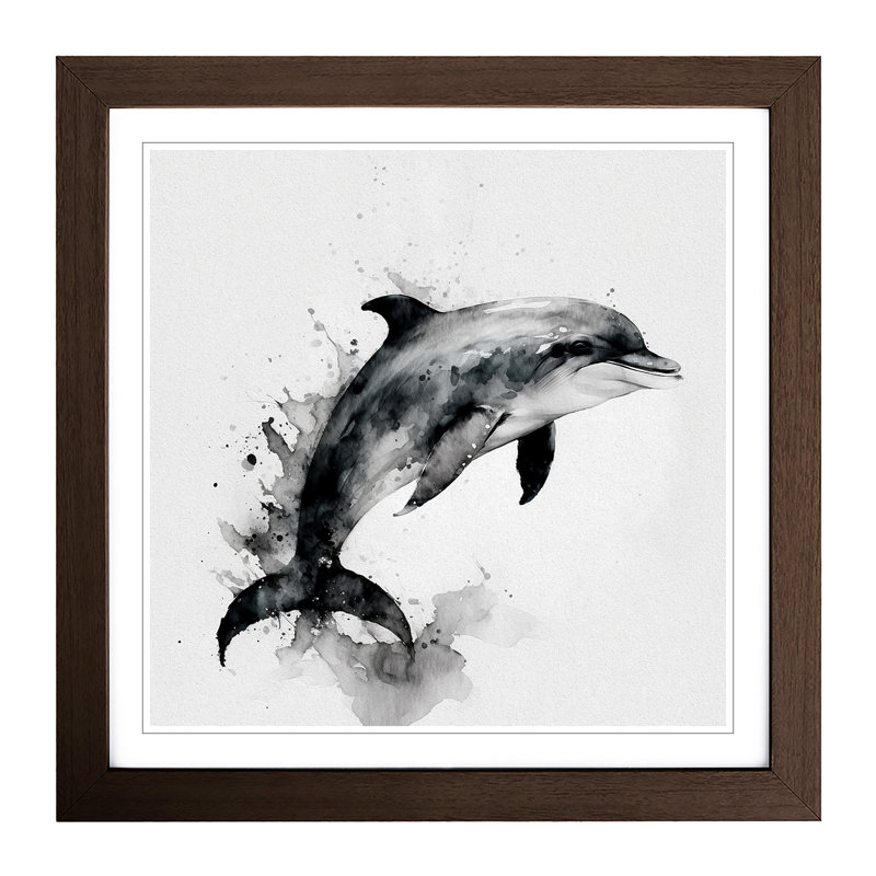 Single Picture Frame Print on Wood, Walnut