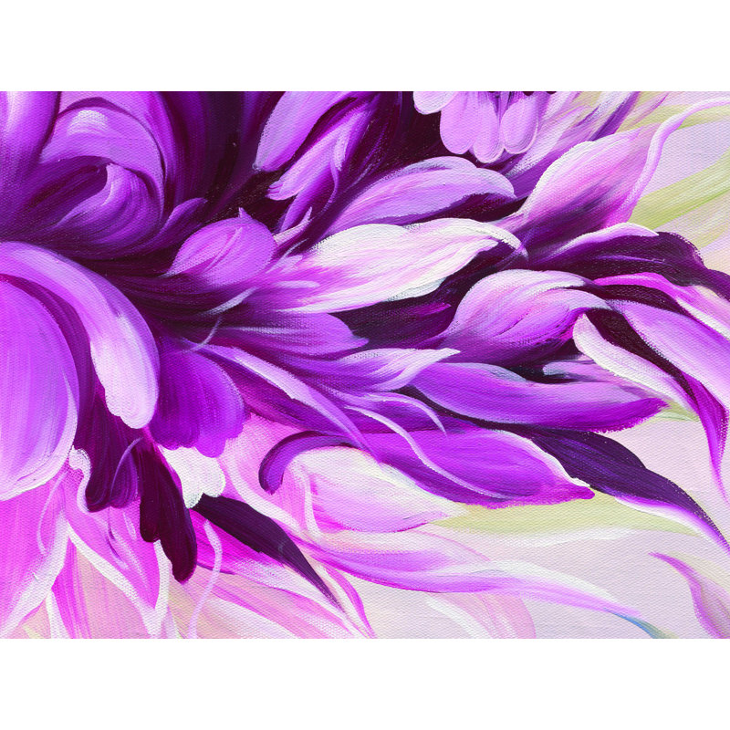Gros plan sur une fleur mauve - reproduction sur toile tendue, H 30 po x l 40 po