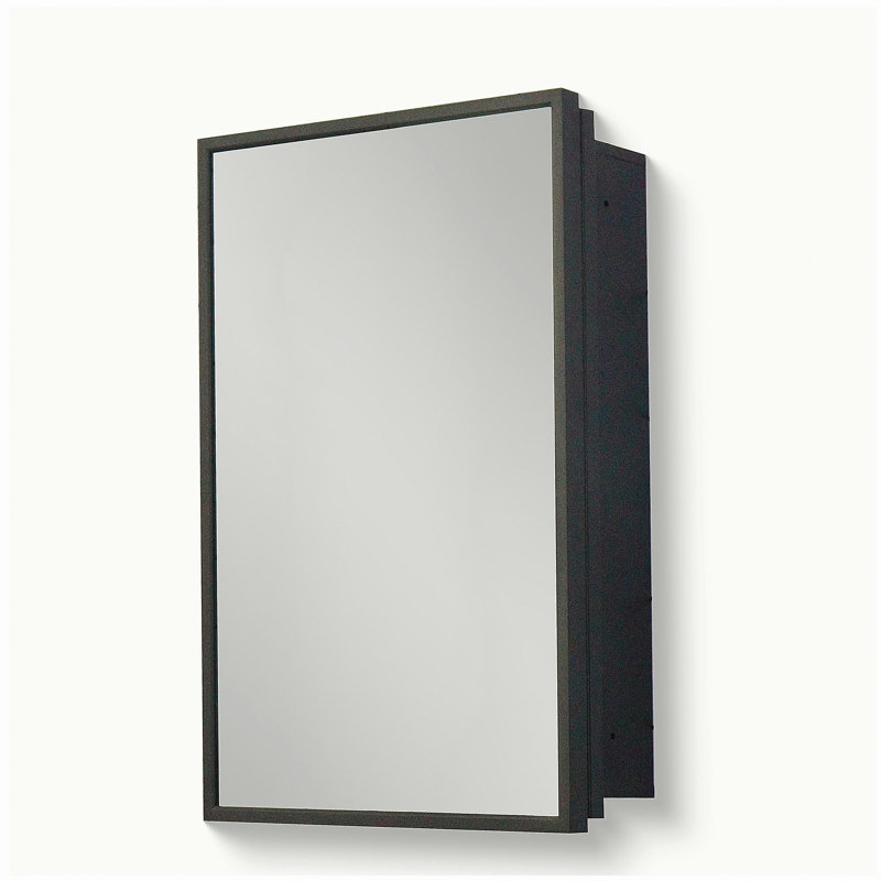 Armoire à pharmacie 16 x 24 pouces à fixation murale ou encastrée pour salle de bain ou salon