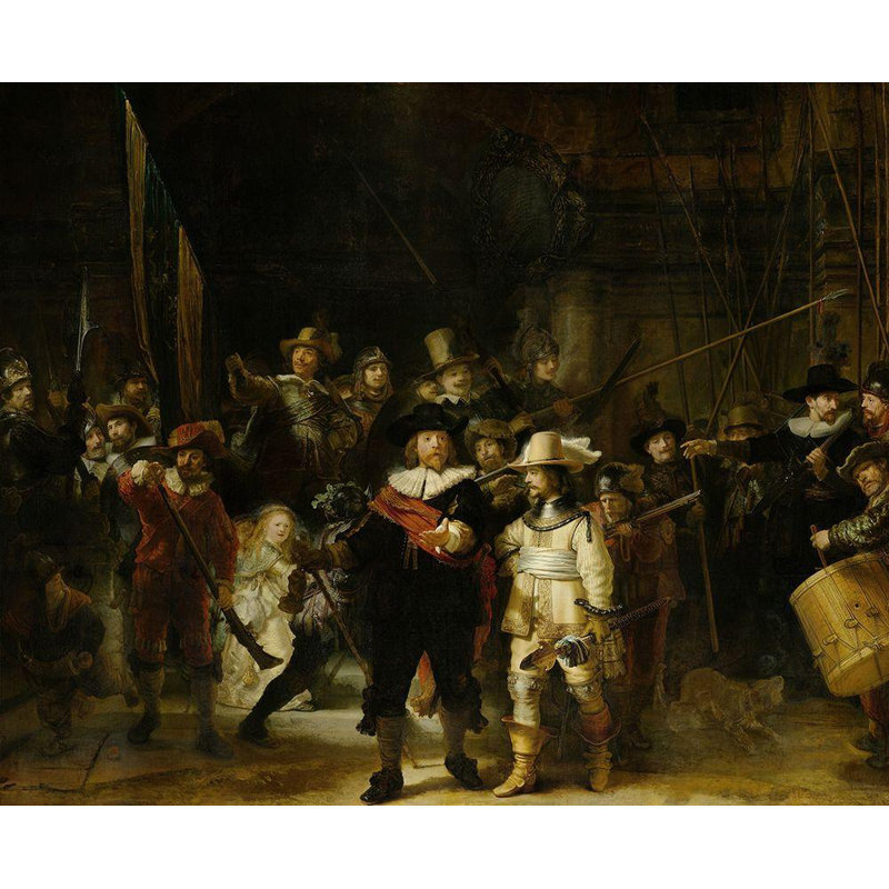 «Canora Grey Rembrandt Gallery», art sur toile tendue: La montre de nuit