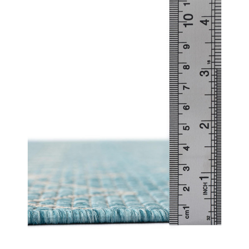 Kimber Geometric Indoor / Outdoor Rug, Square 7'10"