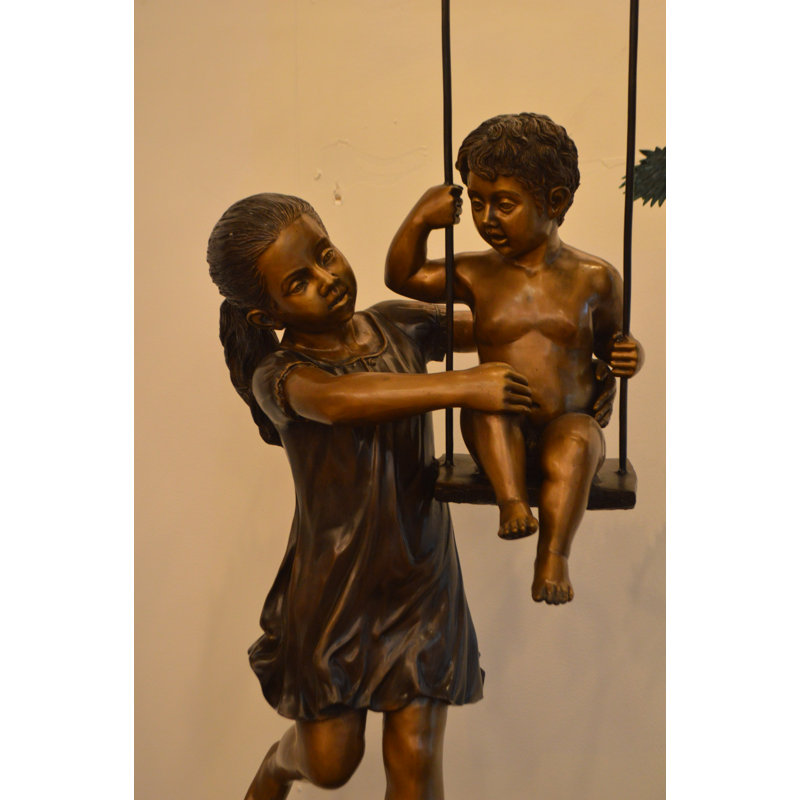 Statue de balançoire Middlebrook en forme de trois - taille: L 60 po x l 33 po x H 60 po.