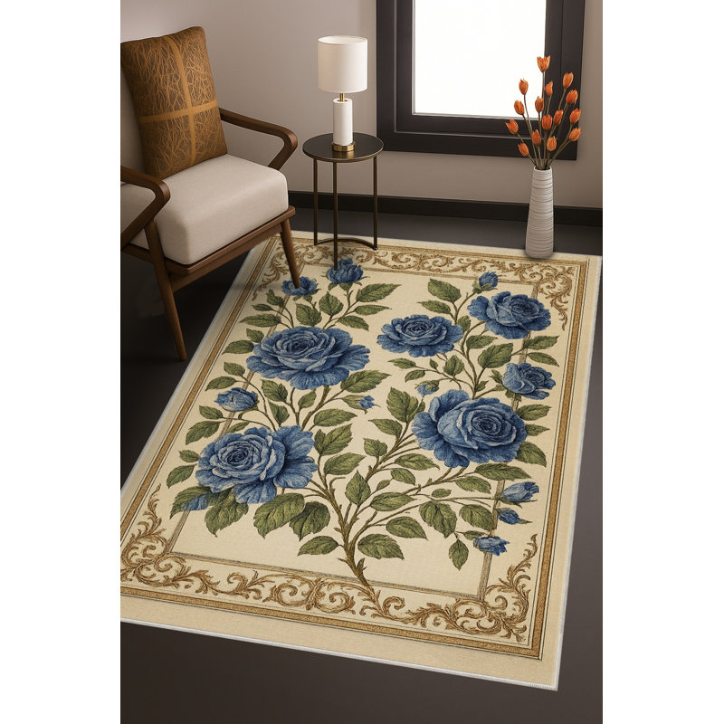 Tapis tissé crème Mosso, 4'11" x 9'10"