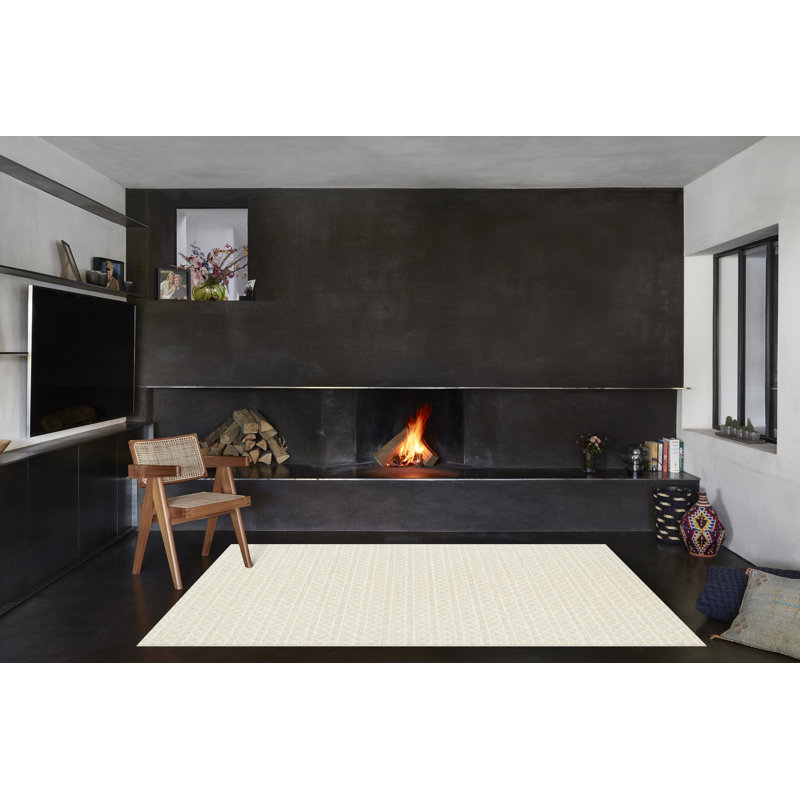 Terresa Geometric Wool Hand Woven Area Rug, Rectangle 200 x 290cm