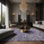 Tapis mauve soyeux et moelleux-100890555