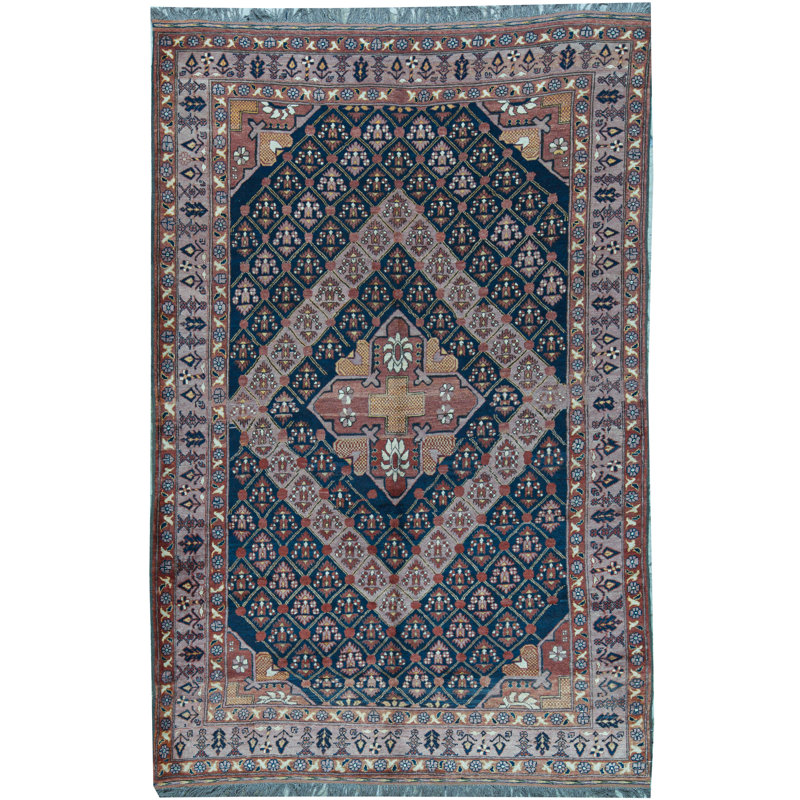 Tapis brun de haute qualité noué à la main