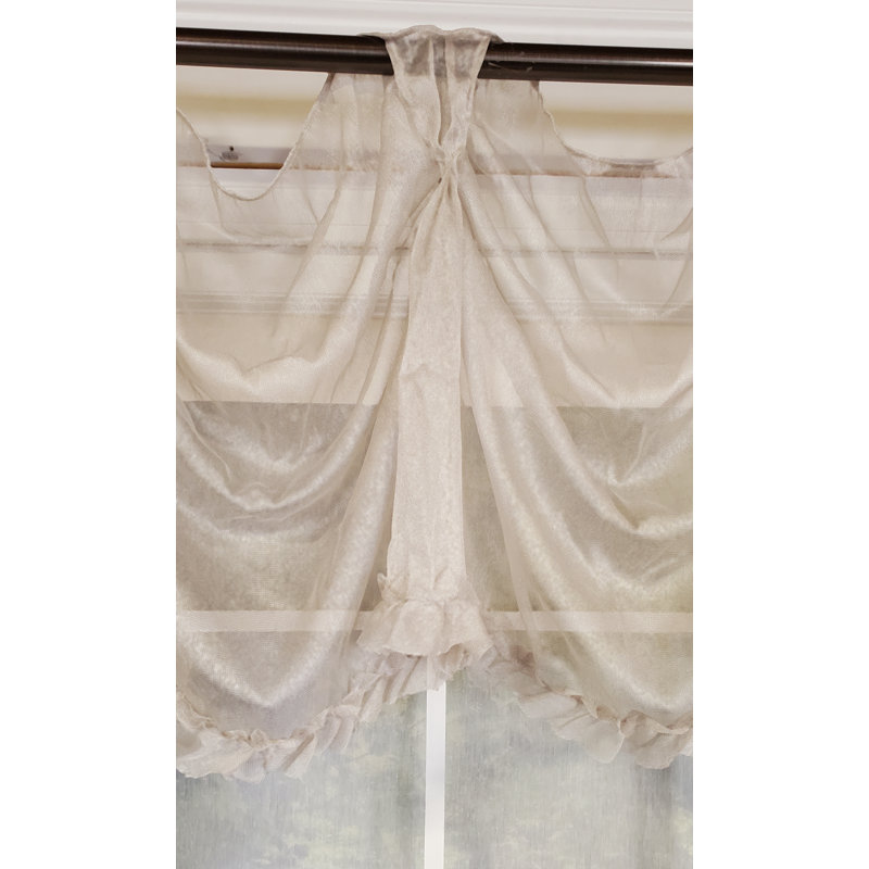 Cantonnière transparente SheerSwag, Taupe
